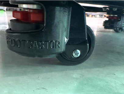 Caster wheel on the display base